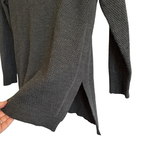 Athleta Thermal Honeycomb Sweater, Charcoal, Size S - Picture 3 of 8